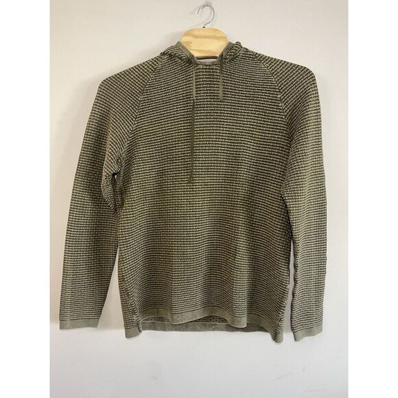 Carbon2Cobalt‎ Hoodie Mens XL Green Pullover Cotton Textured Boho Casual - Picture 1 of 5